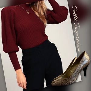 Snakeskin-like Pumps Heels